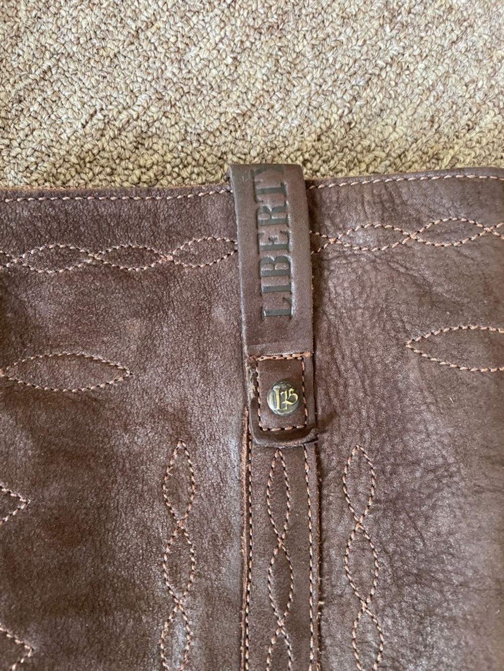 LIBERTY Black Women's Dark Brown Suede Western Knee-High Boot - Picture 4 of 11